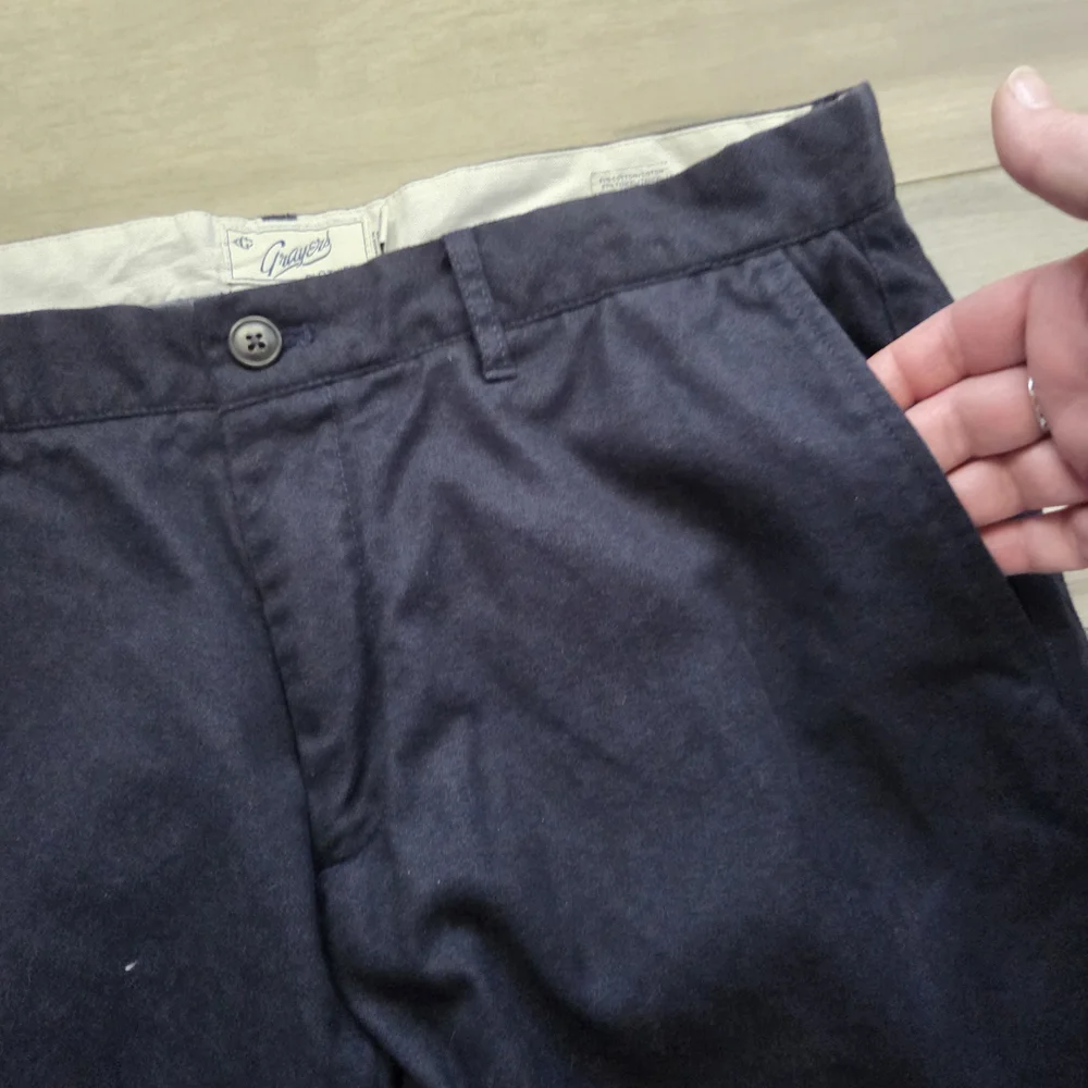 Grayers Men's Navy Chinos